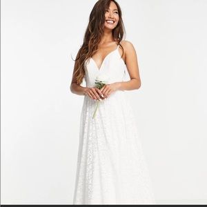 ASOS EDITION Ariana lace cami wedding dress with full skirt